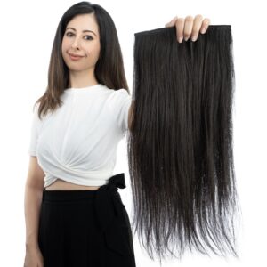 Single Piece Hair Extensions Volumizer | Curly Hair Texture for Added Volume