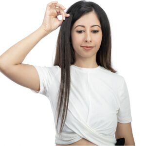 Single Piece Clip-in Hair Extensions | Straight Streaks for a Sleek Look