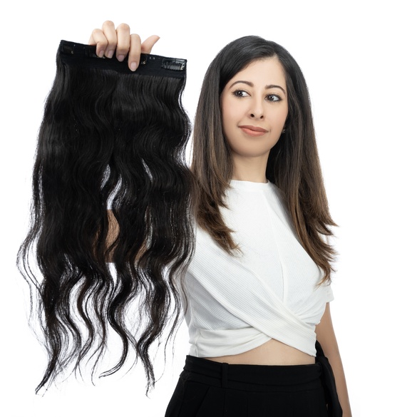 single-piece-hair-extensions-volumizer-wavy-hair-texture-for-natural-volume
