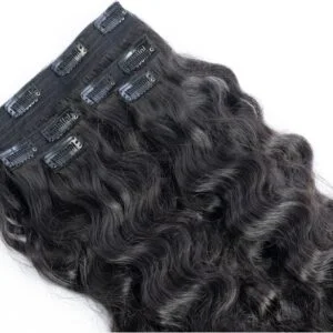 Full Clip Set Hair Extensions | Curly Hair Texture for Added Volume