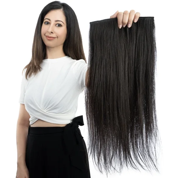 Single Piece Hair Extensions Volumizer | Curly Hair Texture for Added Volume