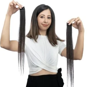 2 Set Clip-in Hair Extensions | Straight Streaks for a Sleek Look